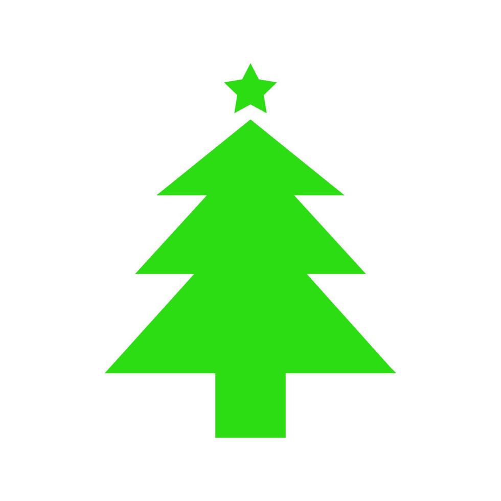 Christmas tree illustrated on white background vector