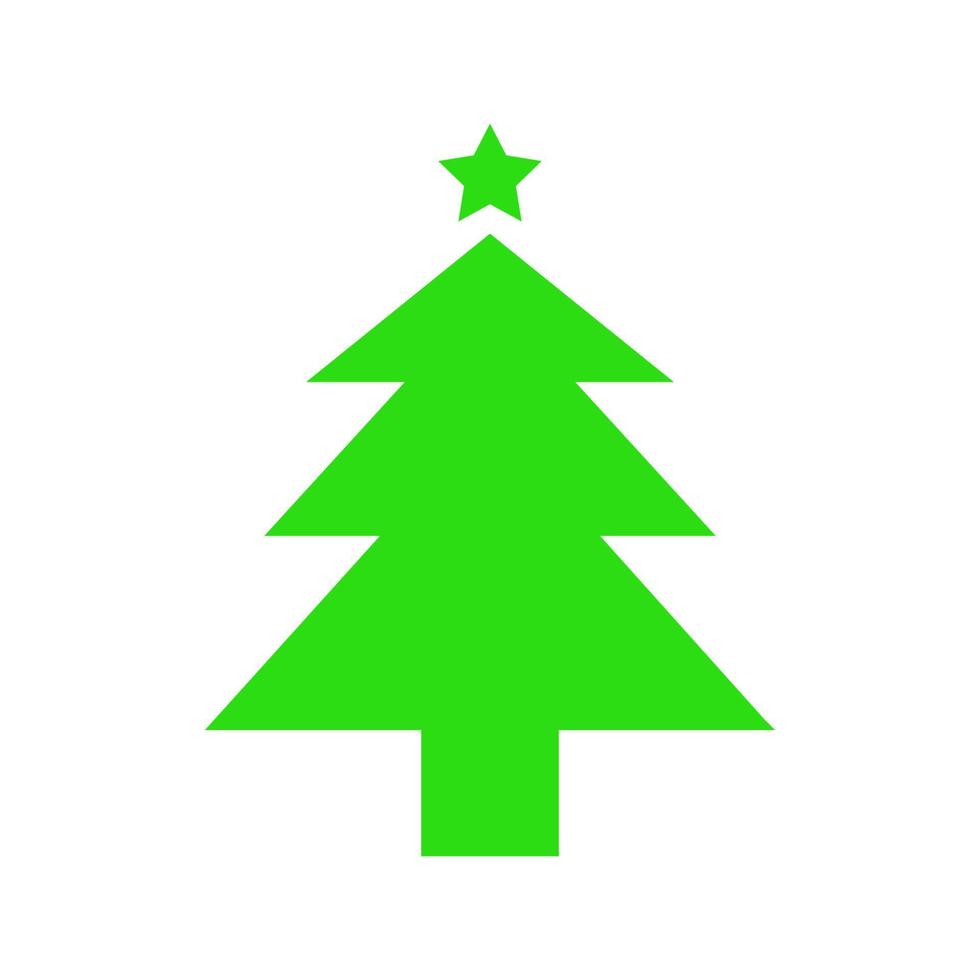 Christmas tree illustrated on white background vector