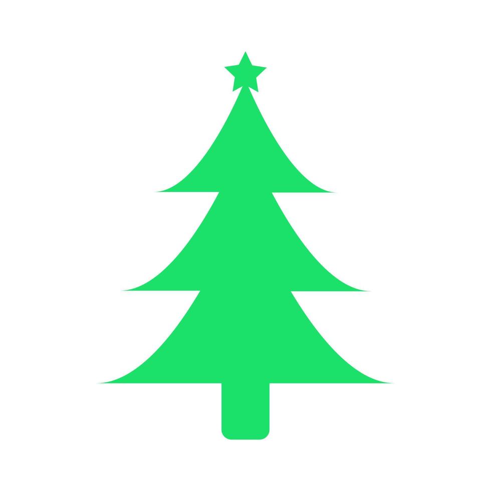 árbol de navidad ilustrado sobre fondo blanco vector