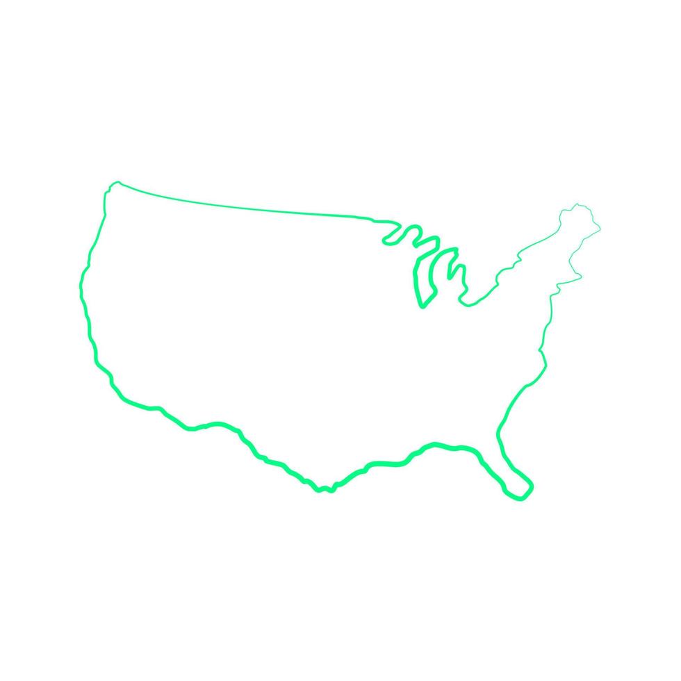 mapa de estados unidos ilustrado sobre fondo blanco vector