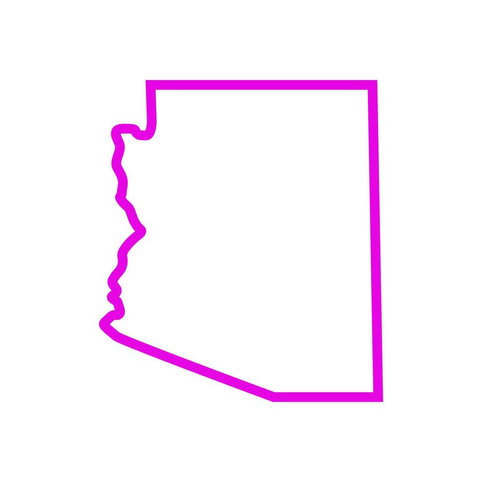 Arizona map illustrated on white background vector