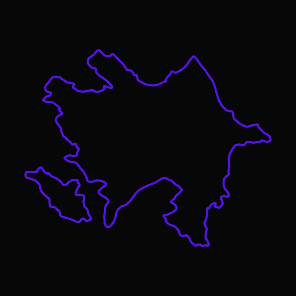Azerbaijan map illustrated on white background vector