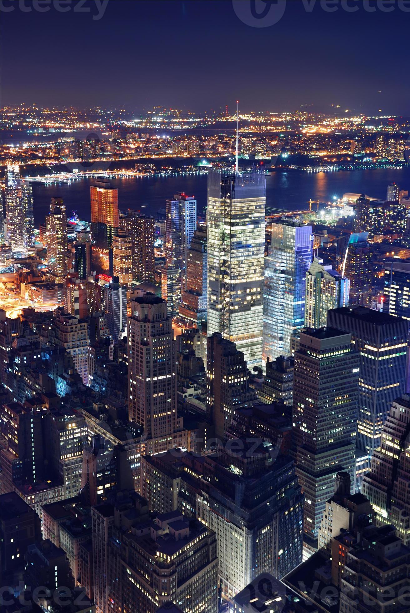 New York City Aerial View At Night Stock Photo At Vecteezy New York City Aerial View At Night Stock Photo At Vecteezy