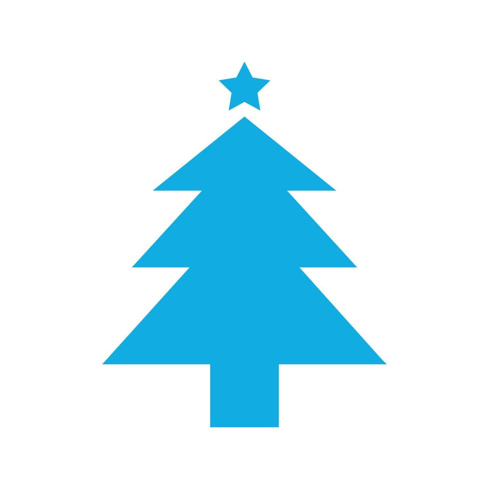 Christmas tree illustrated on white background vector