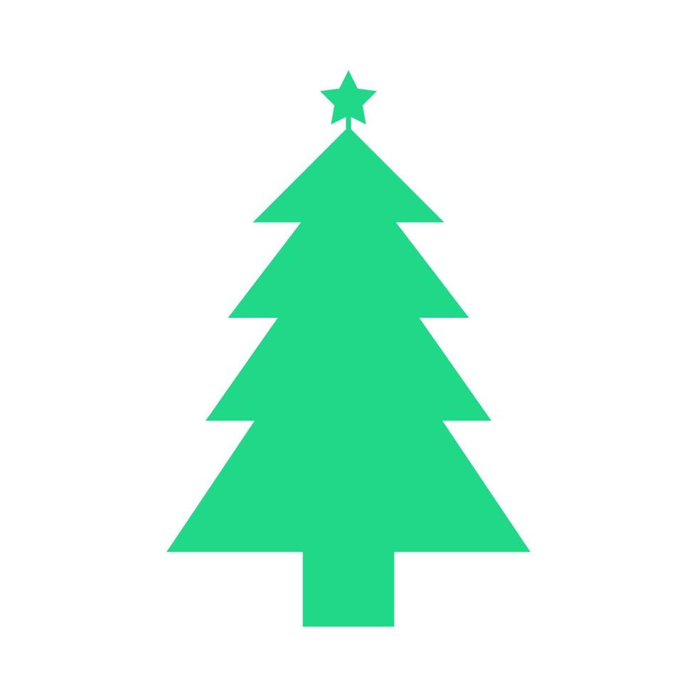 Christmas tree illustrated on white background vector