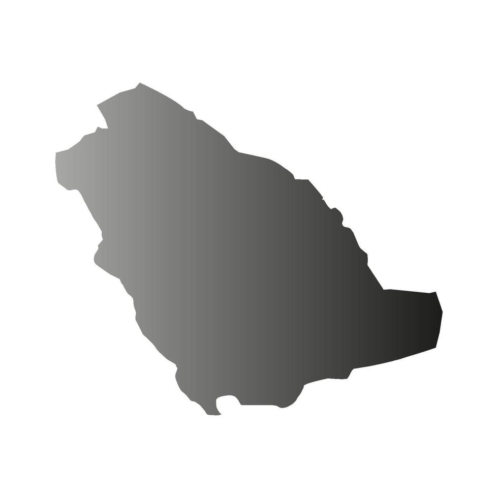 Saudi Arabia map illustrated on a white background vector