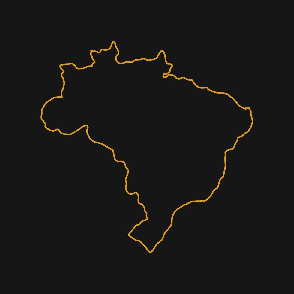 mapa de brasil ilustrado sobre fondo blanco vector
