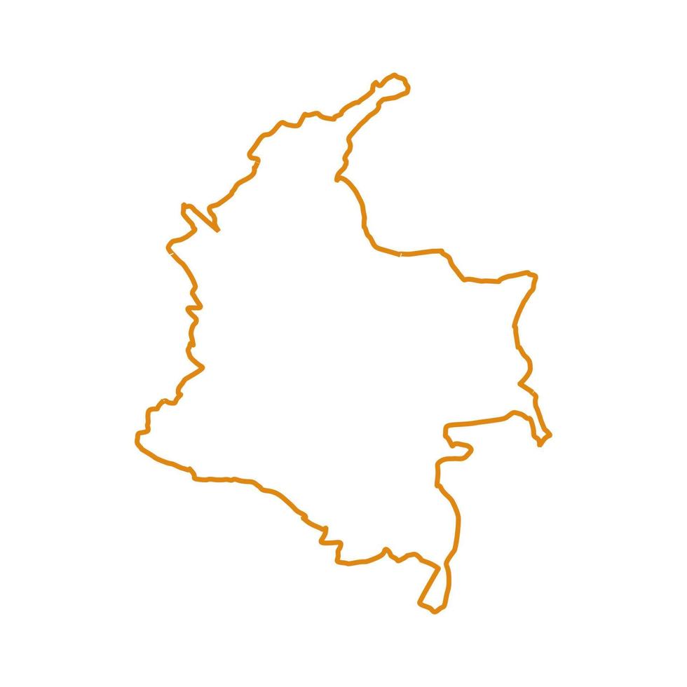 Colombia map illustrated on a white background vector