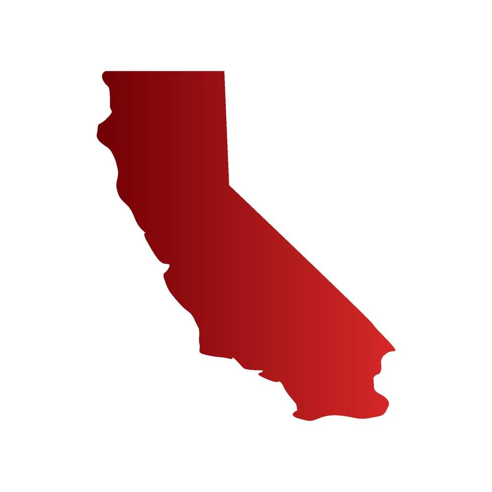 California map illustrated on white background vector