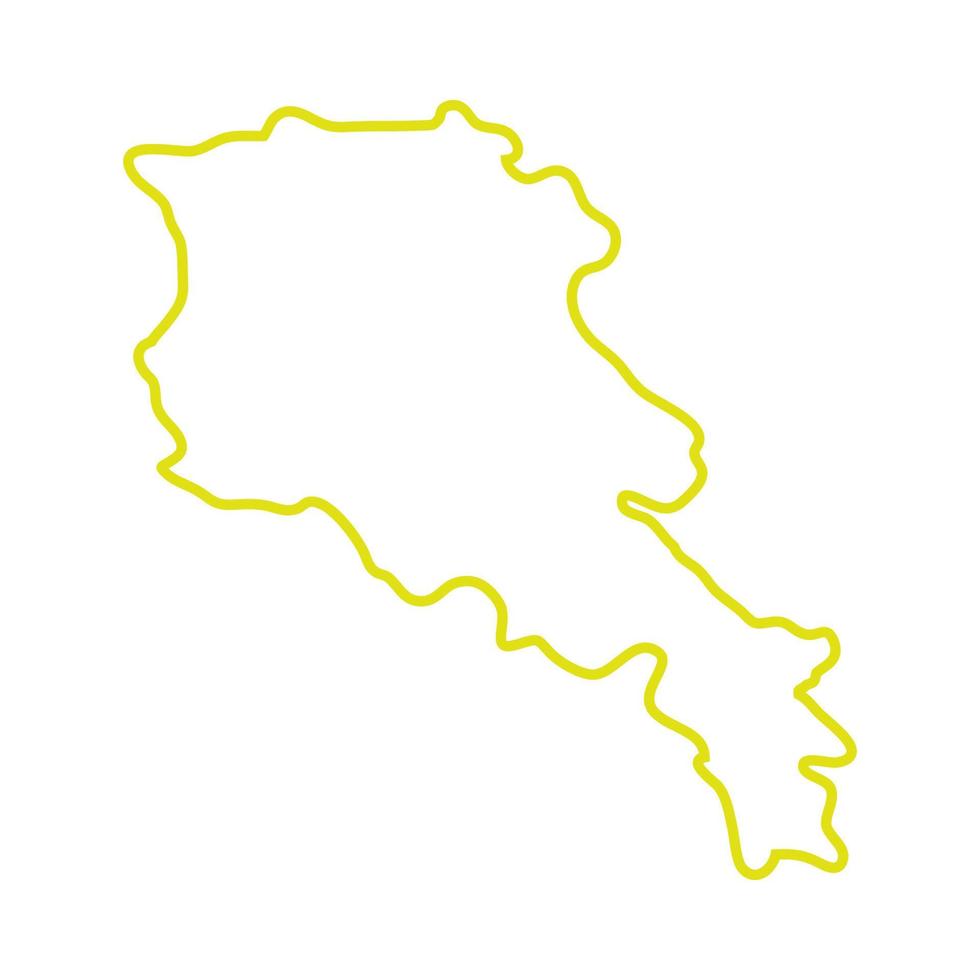 armenia mapa ilustrado sobre un fondo blanco vector