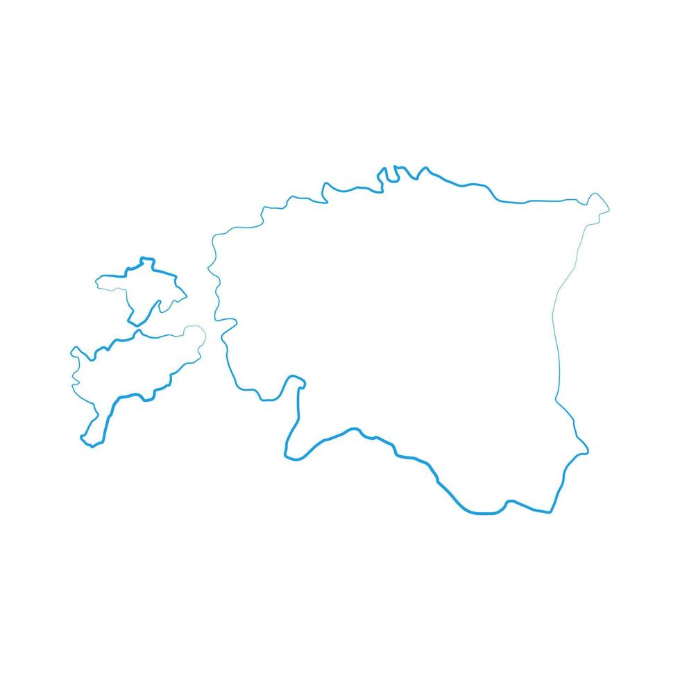 Estonia map illustrated on a white background vector