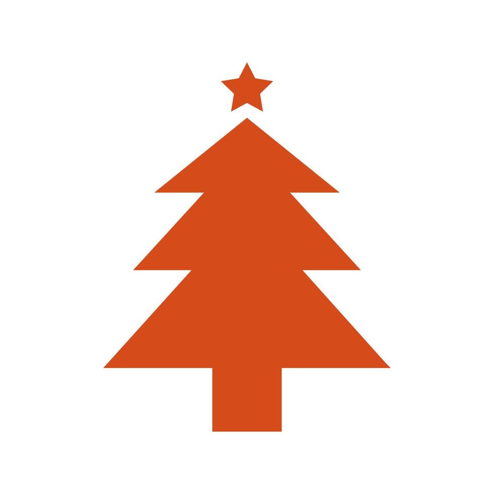 Christmas tree illustrated on white background vector