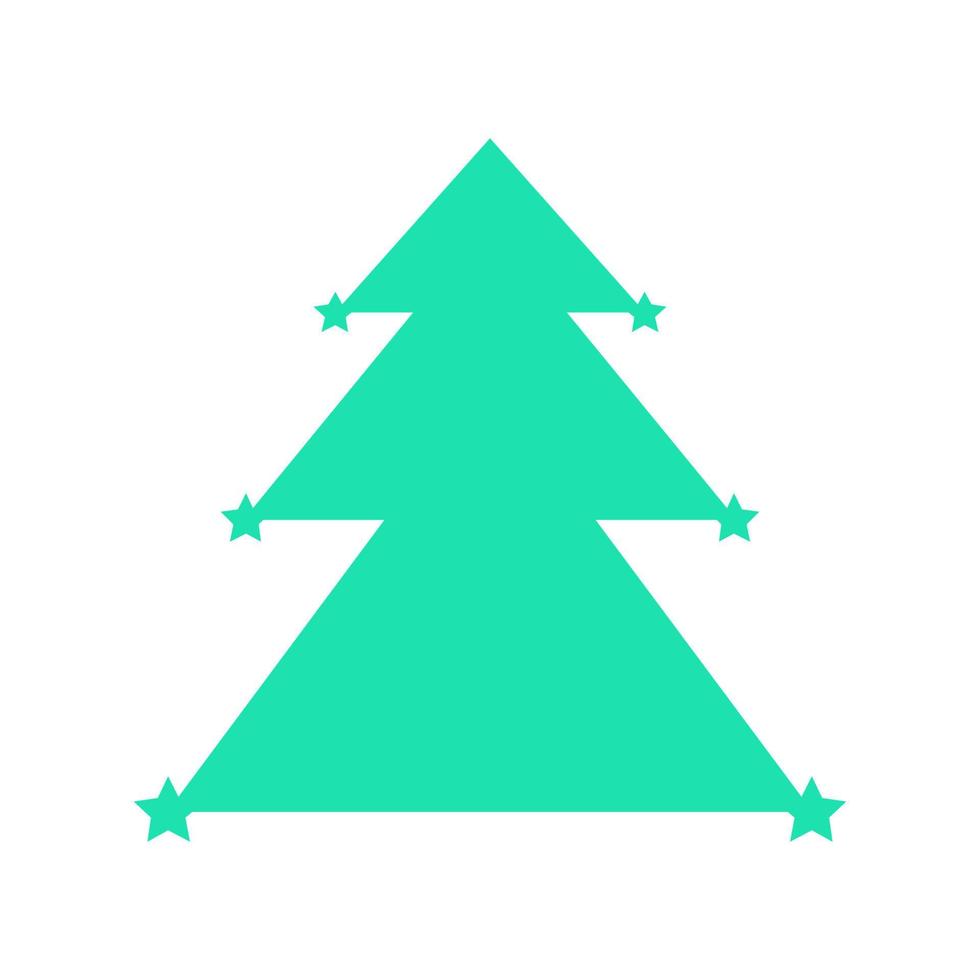 Christmas tree illustrated on white background vector