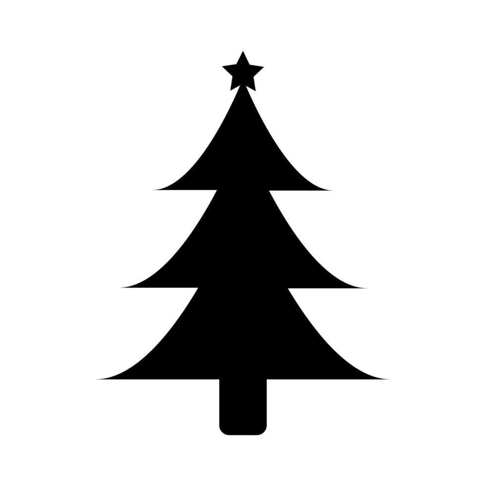 Christmas tree illustrated on white background vector