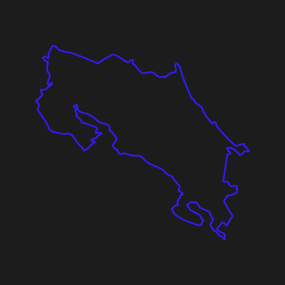 Costa Rica map illustrated on a white background vector