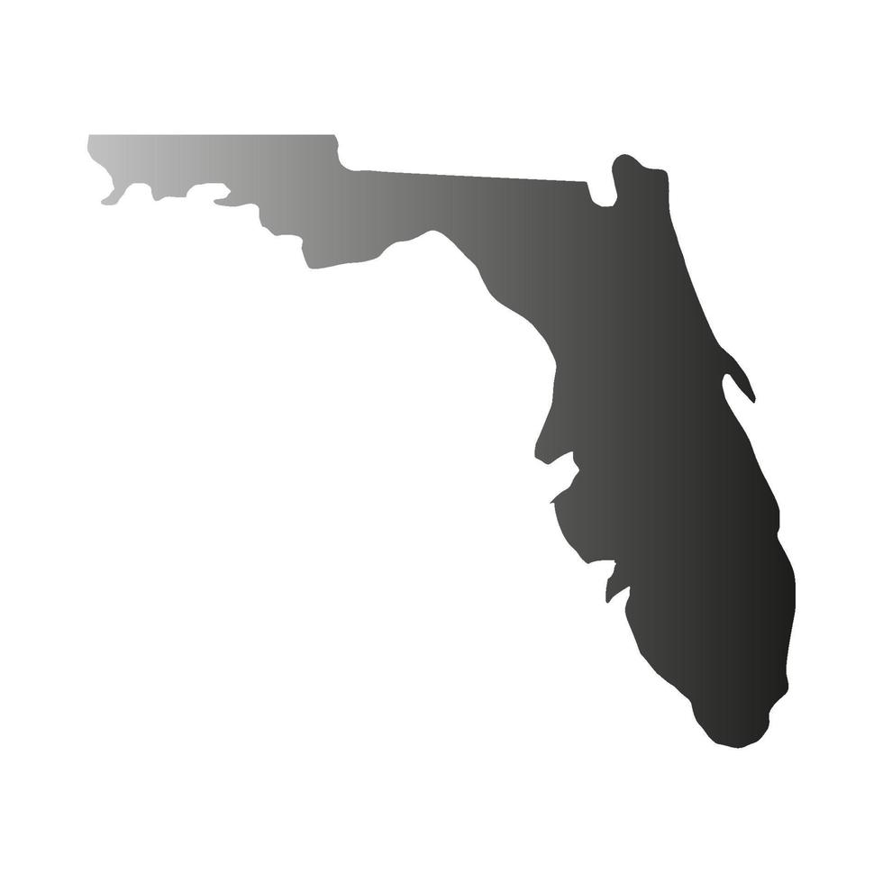 florida mapa ilustrado sobre fondo blanco vector