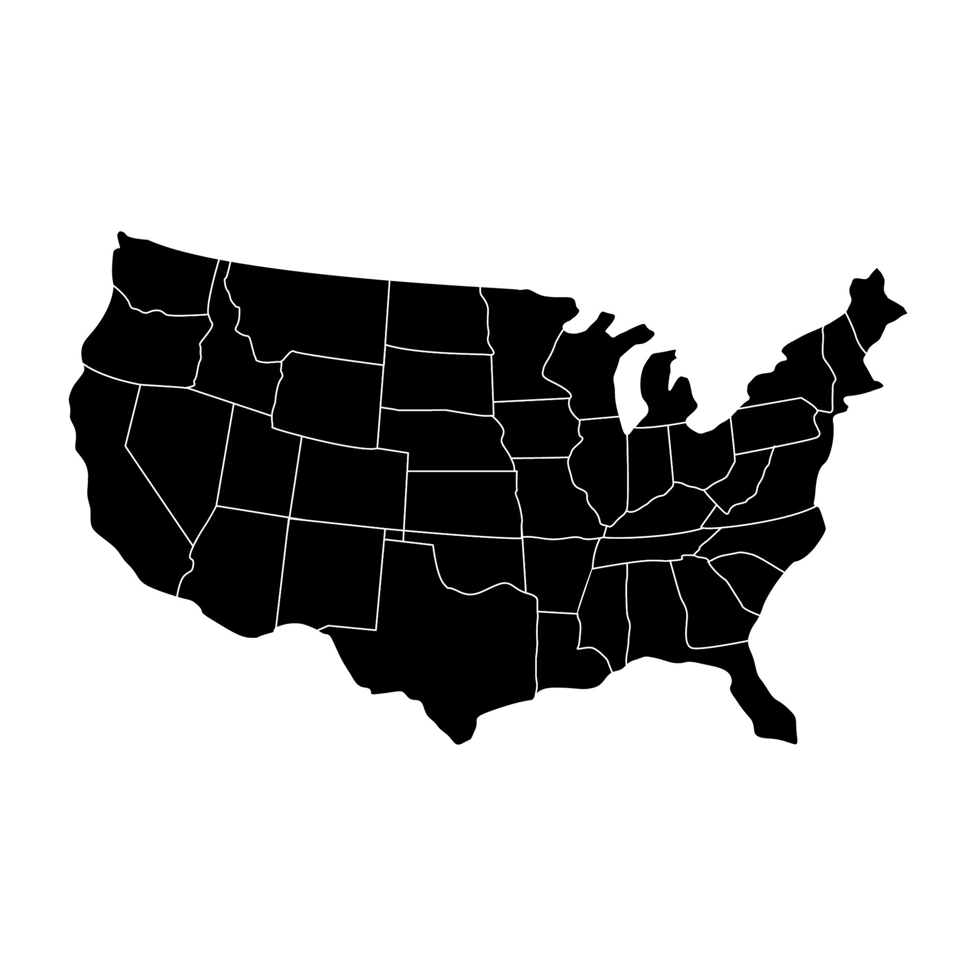 United States Map Illustrated On White Background 8338358 Vector Art At United States Map Illustrated On White Background Free Vector