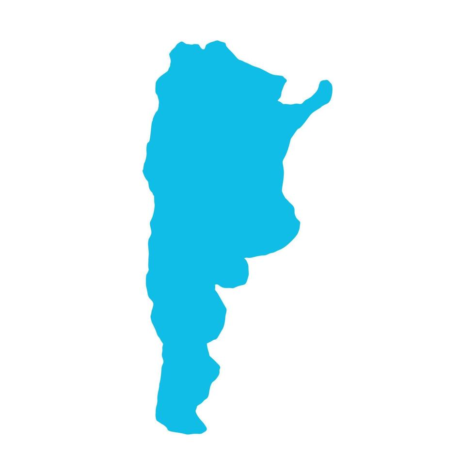 Argentina mapa ilustrado sobre fondo blanco. vector