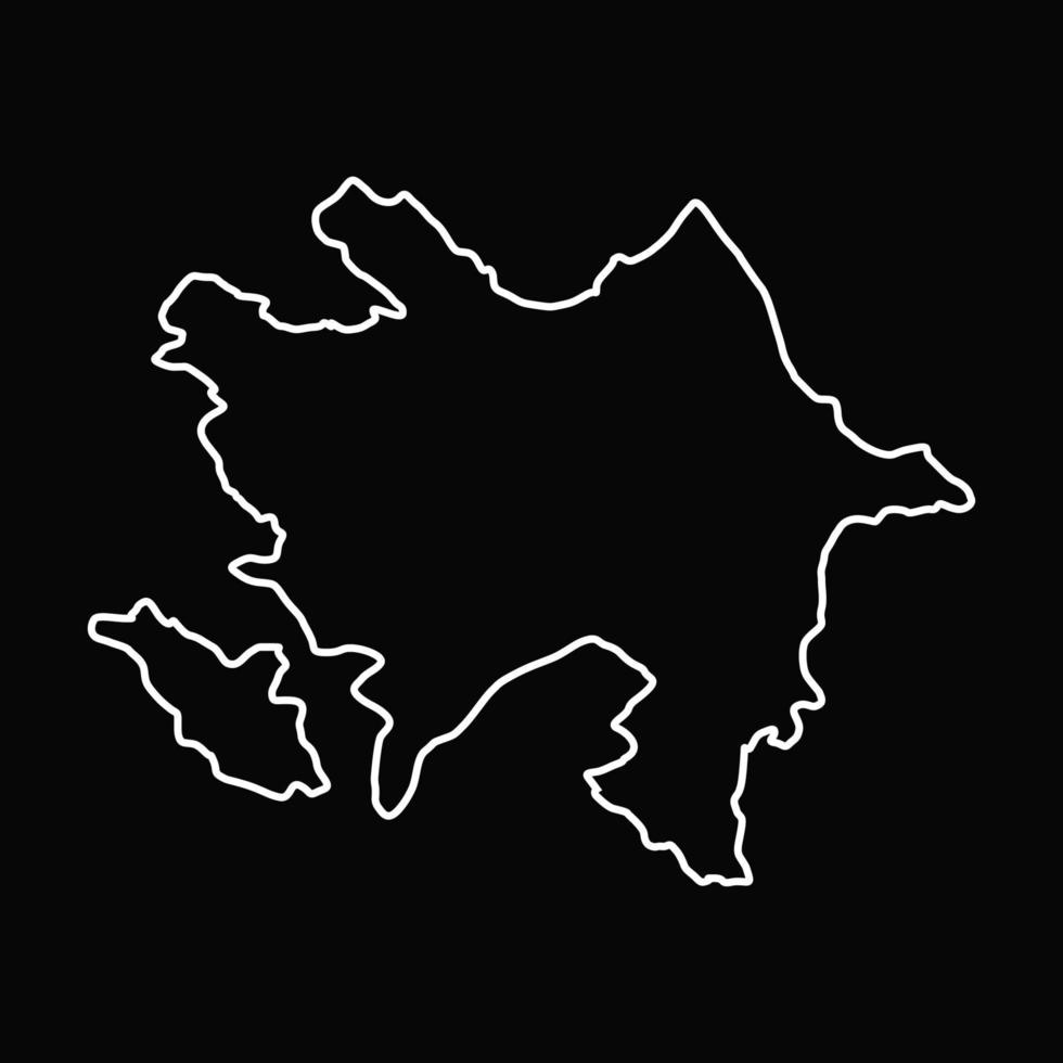 azerbaiyán mapa ilustrado sobre fondo blanco vector