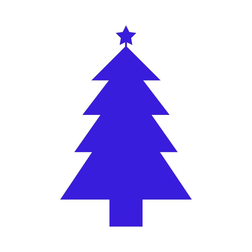 Christmas tree illustrated on white background vector