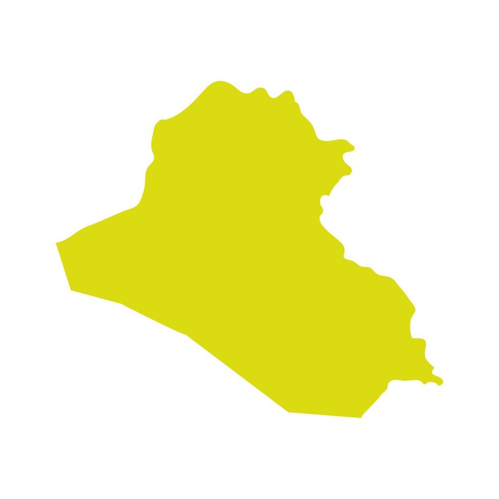 mapa de irak ilustrado sobre fondo blanco vector