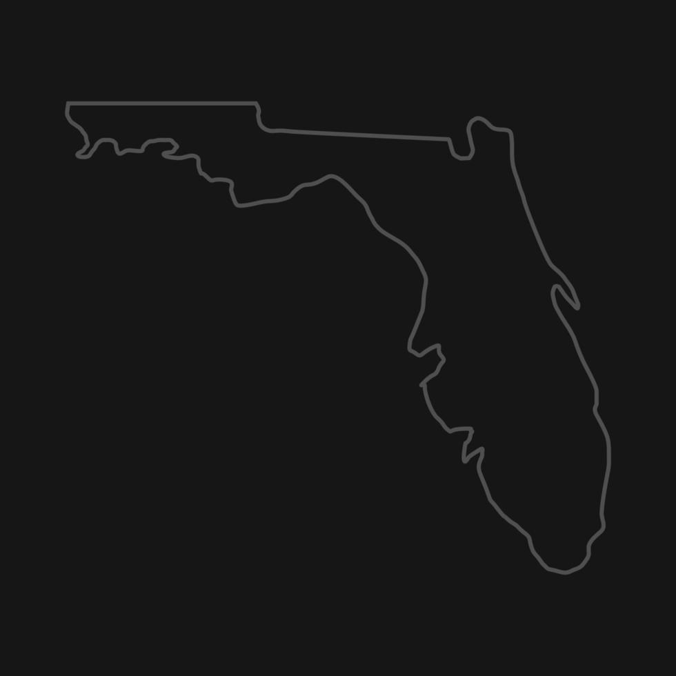 florida mapa ilustrado sobre fondo blanco vector