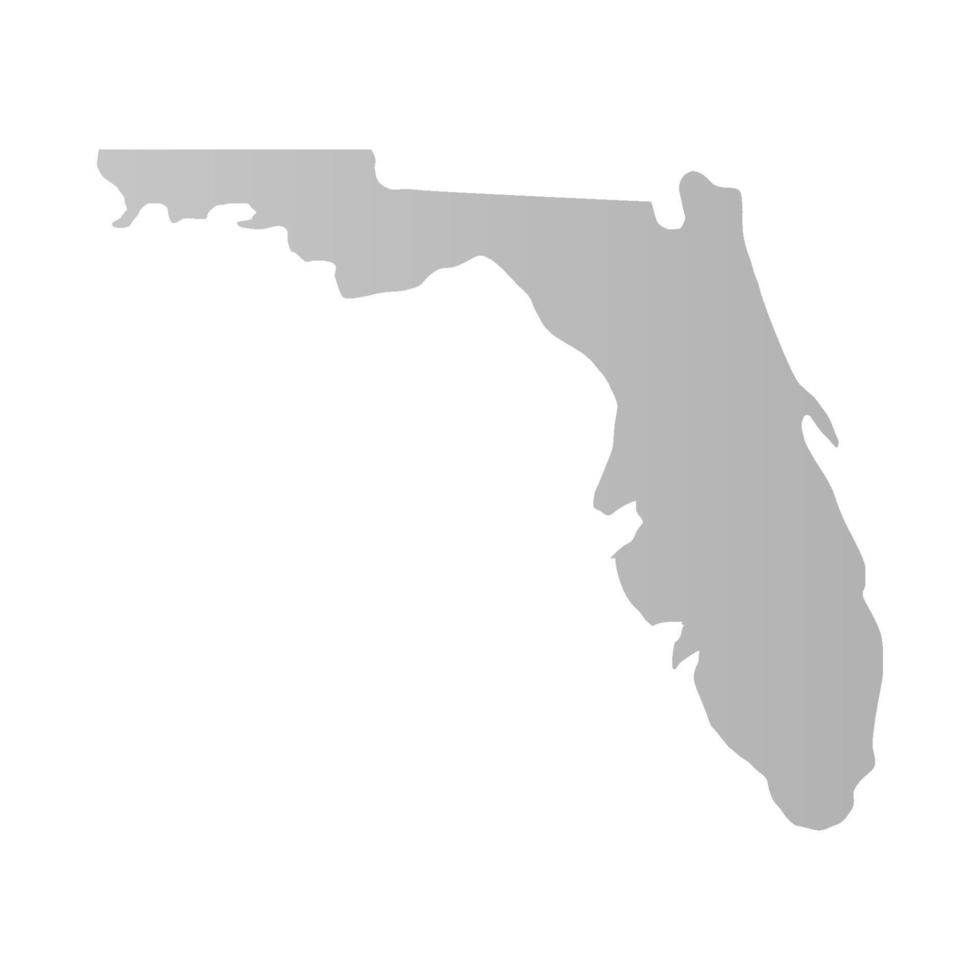 florida mapa ilustrado sobre fondo blanco vector