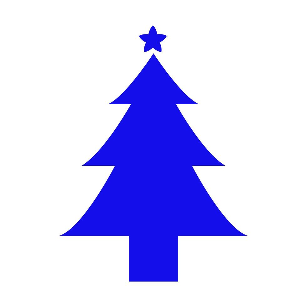 Christmas tree illustrated on white background vector