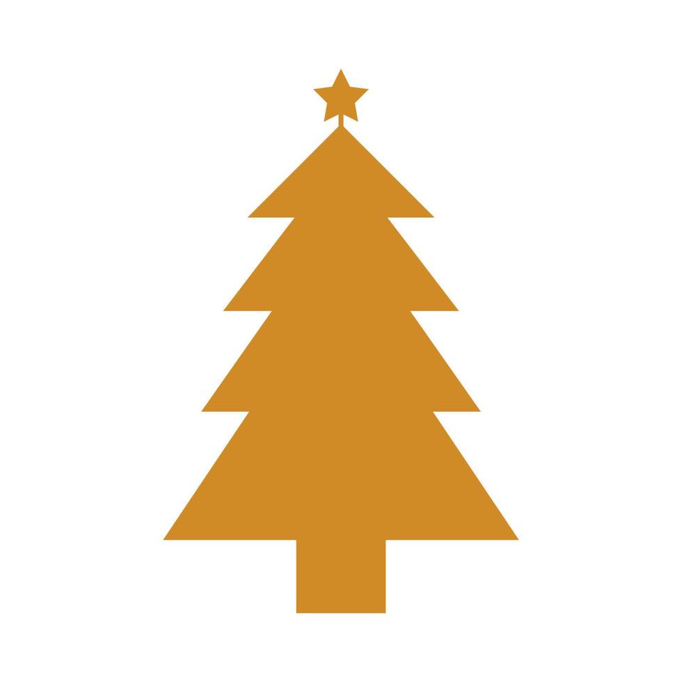 Christmas tree illustrated on white background vector