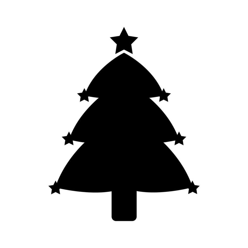 árbol de navidad ilustrado sobre fondo blanco vector