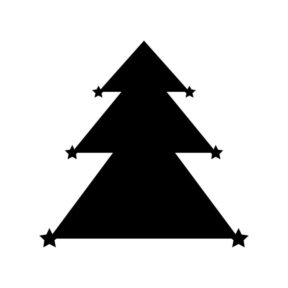 árbol de navidad ilustrado sobre fondo blanco vector