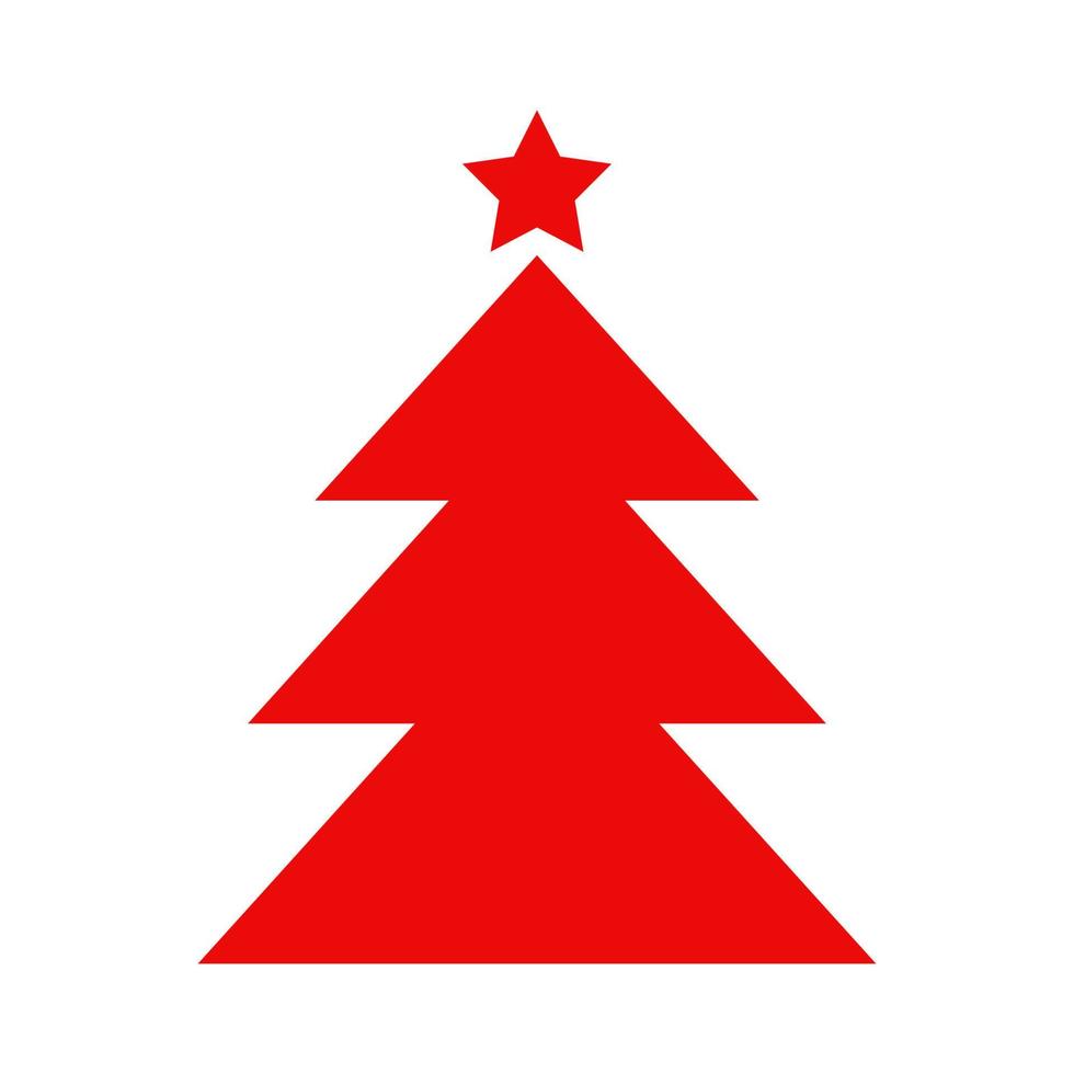 Christmas tree illustrated on white background vector