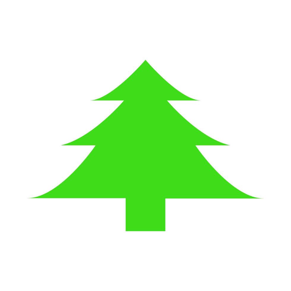 Christmas tree illustrated on white background vector