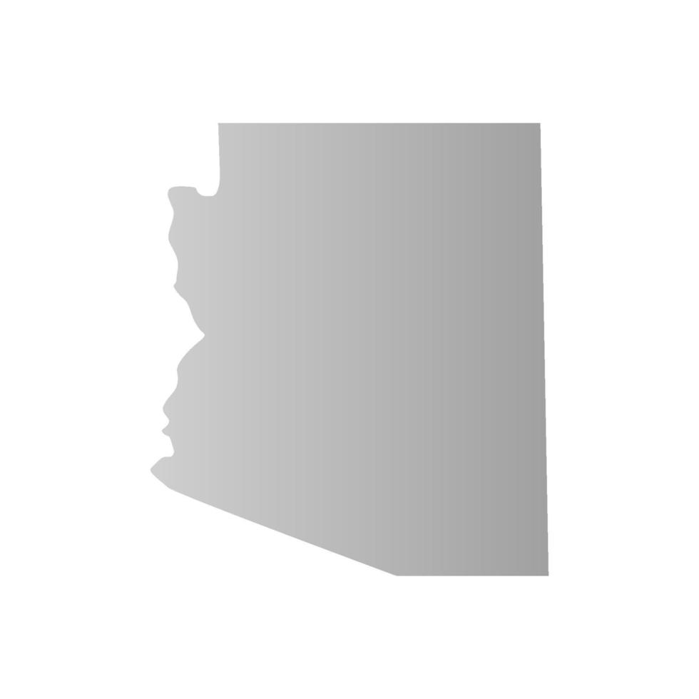 Arizona map illustrated on white background vector