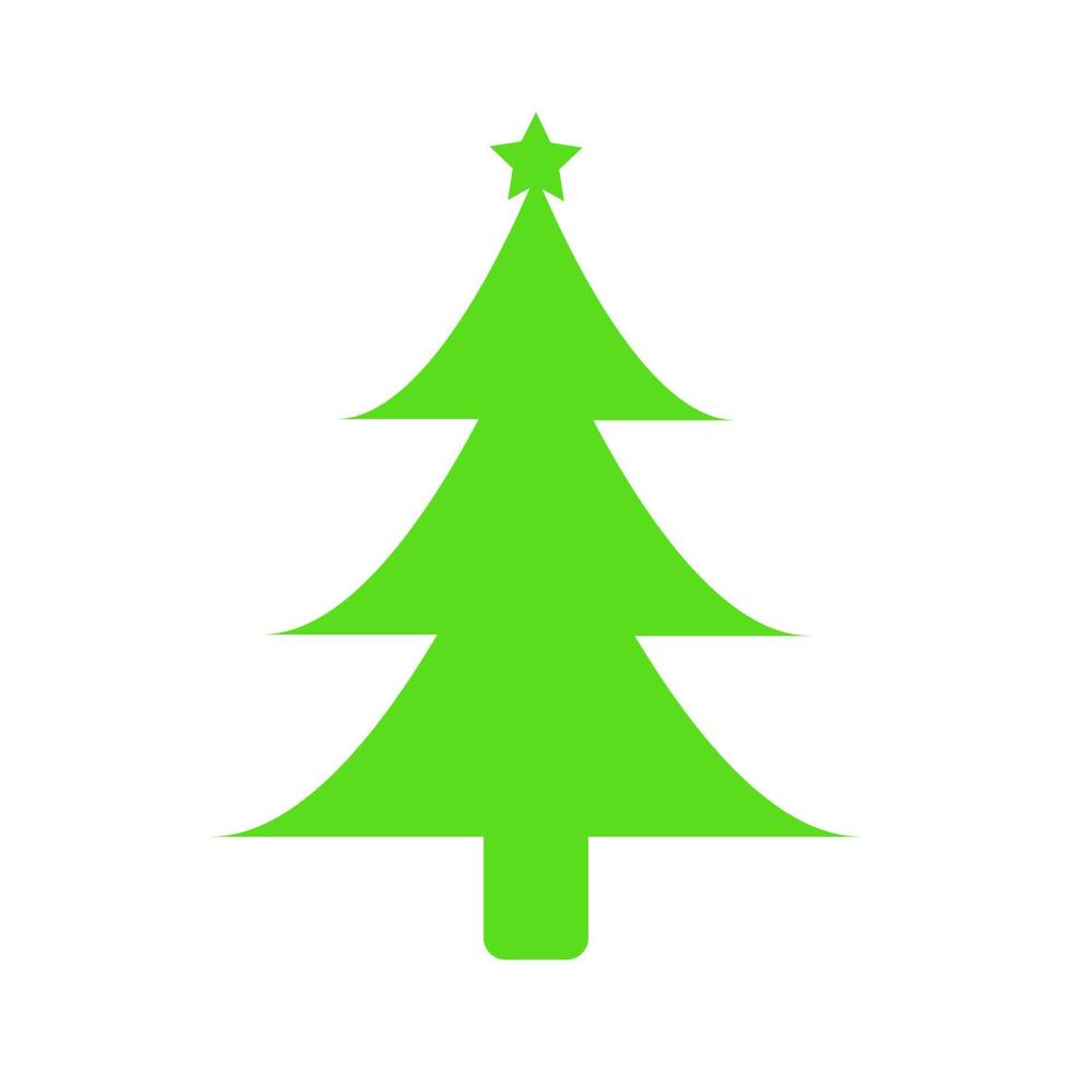 Christmas tree illustrated on white background vector