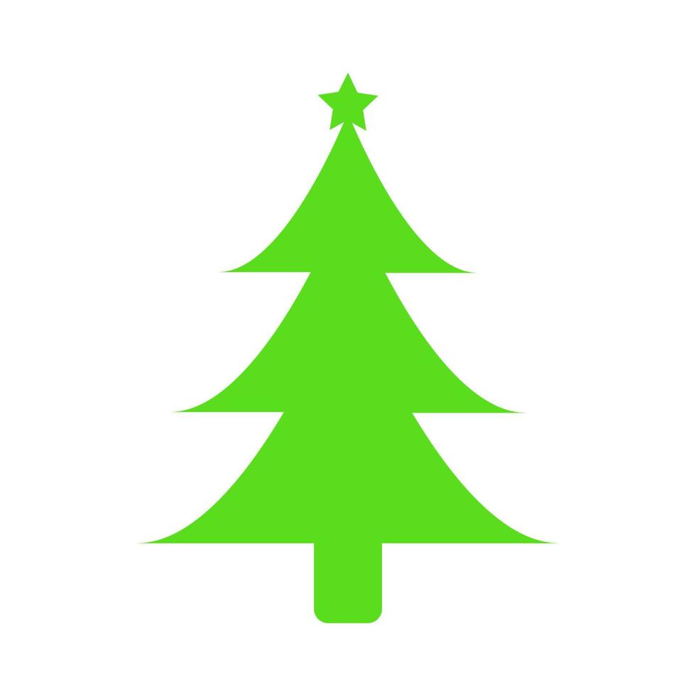 Christmas tree illustrated on white background vector