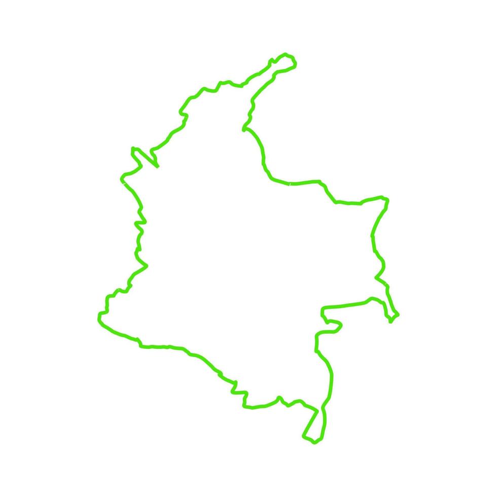 mapa de colombia ilustrado sobre un fondo blanco vector