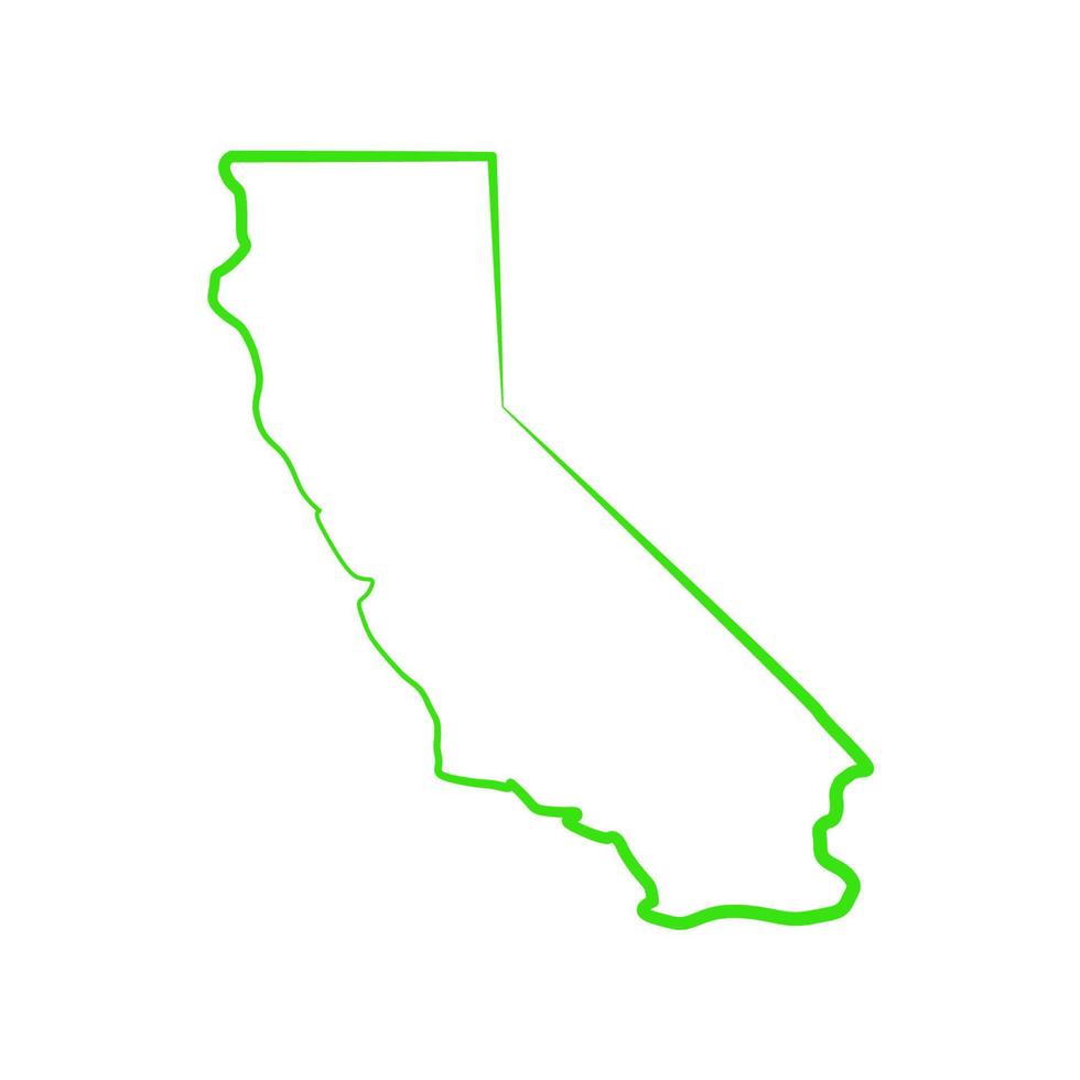 California map illustrated on white background vector