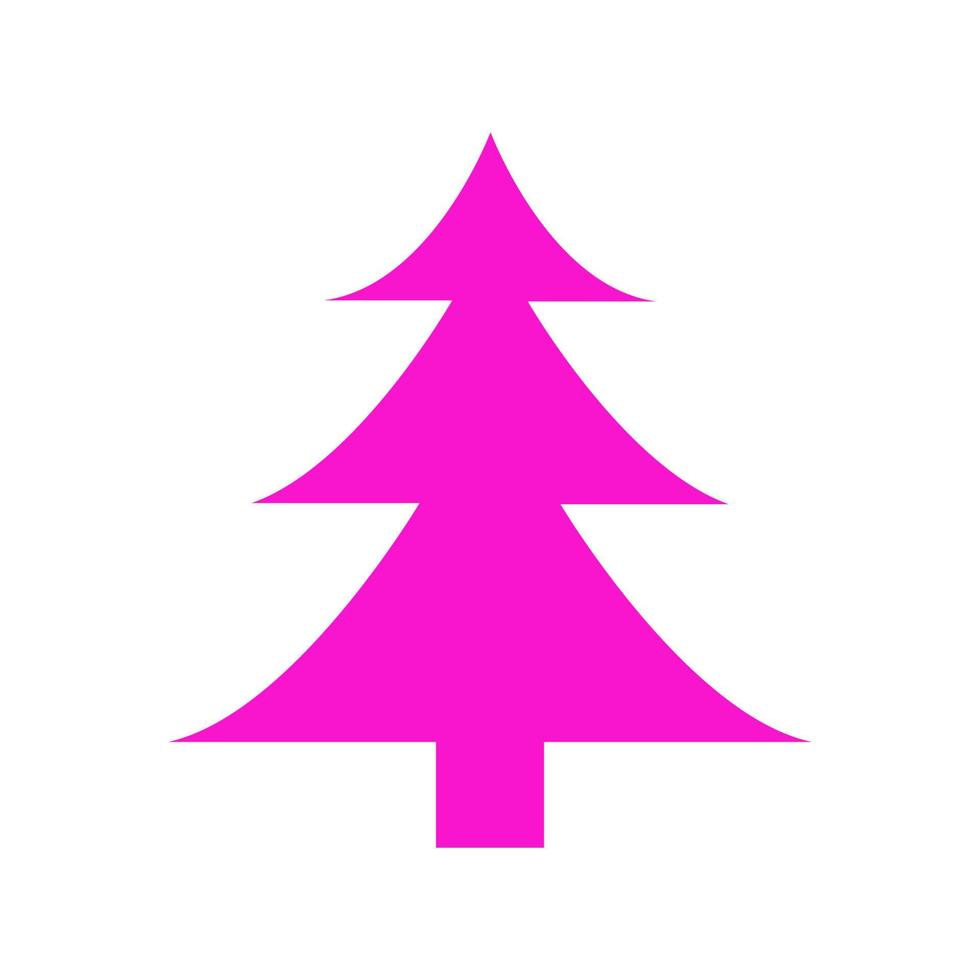 Christmas tree illustrated on white background vector