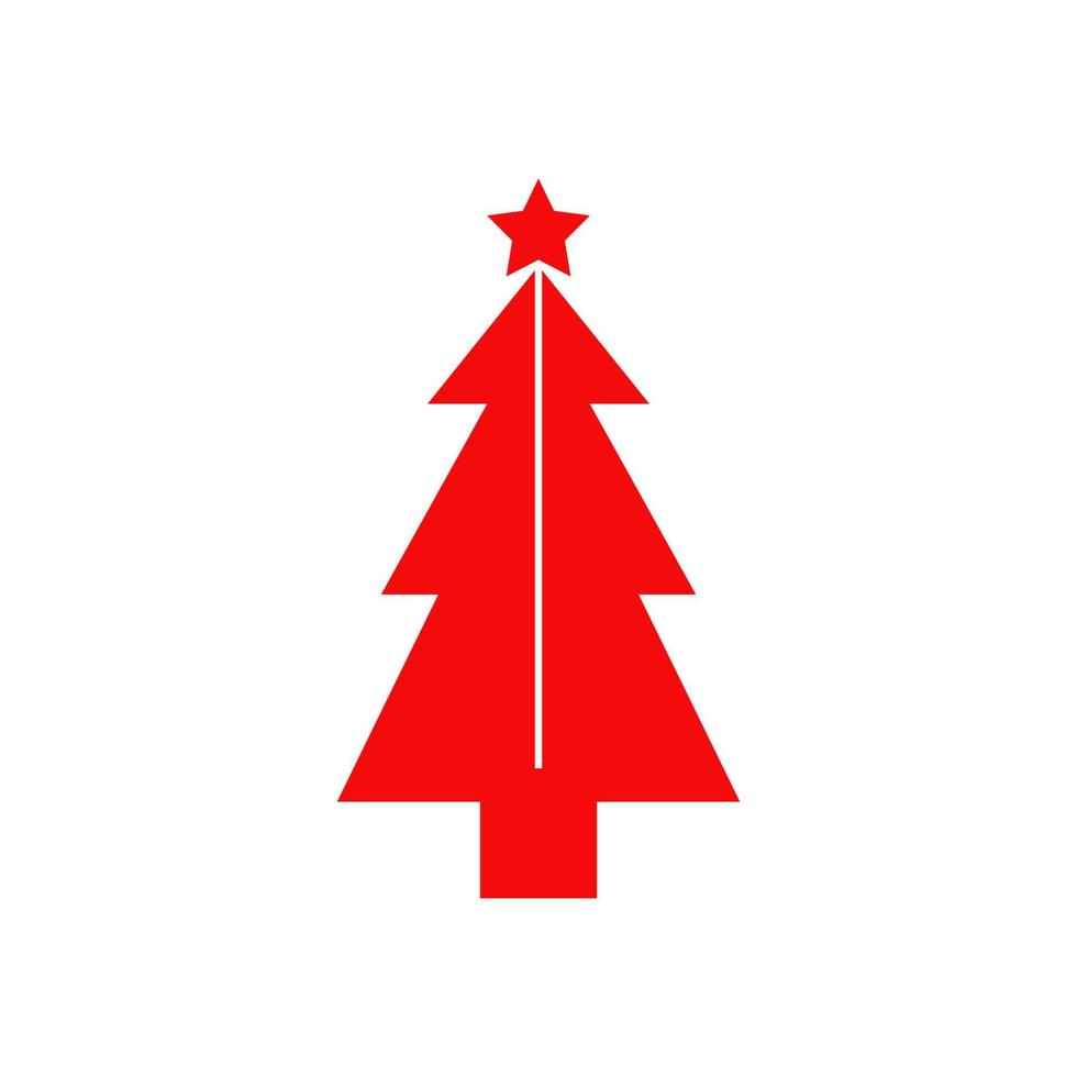 Christmas tree illustrated on white background vector