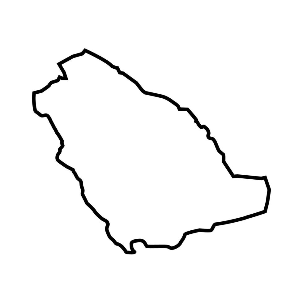Arabia Saudita mapa ilustrado sobre un fondo blanco. vector