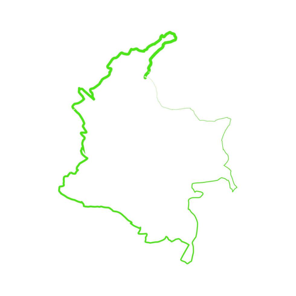 mapa de colombia ilustrado sobre un fondo blanco vector