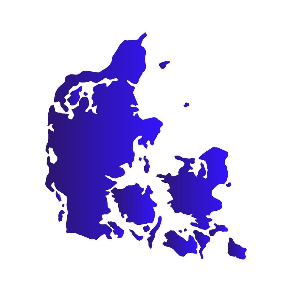 Denmark map illustrated on a white background vector