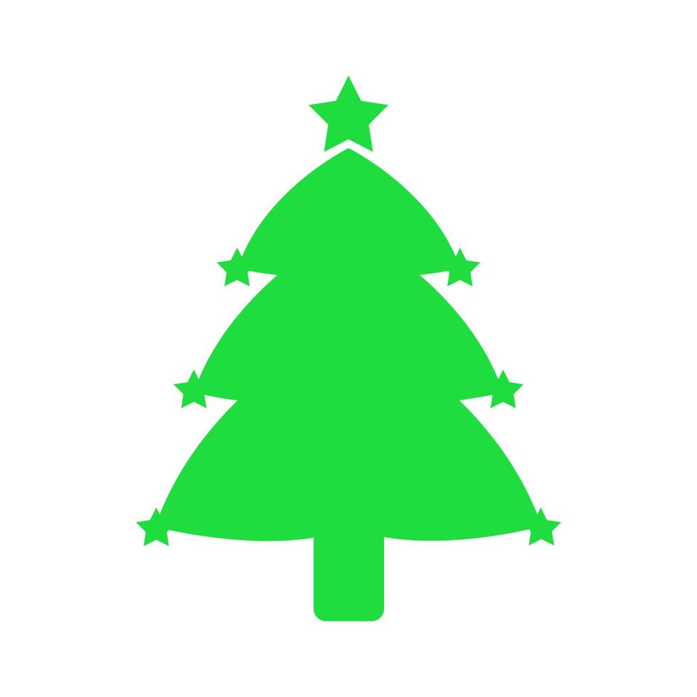 árbol de navidad ilustrado sobre fondo blanco vector