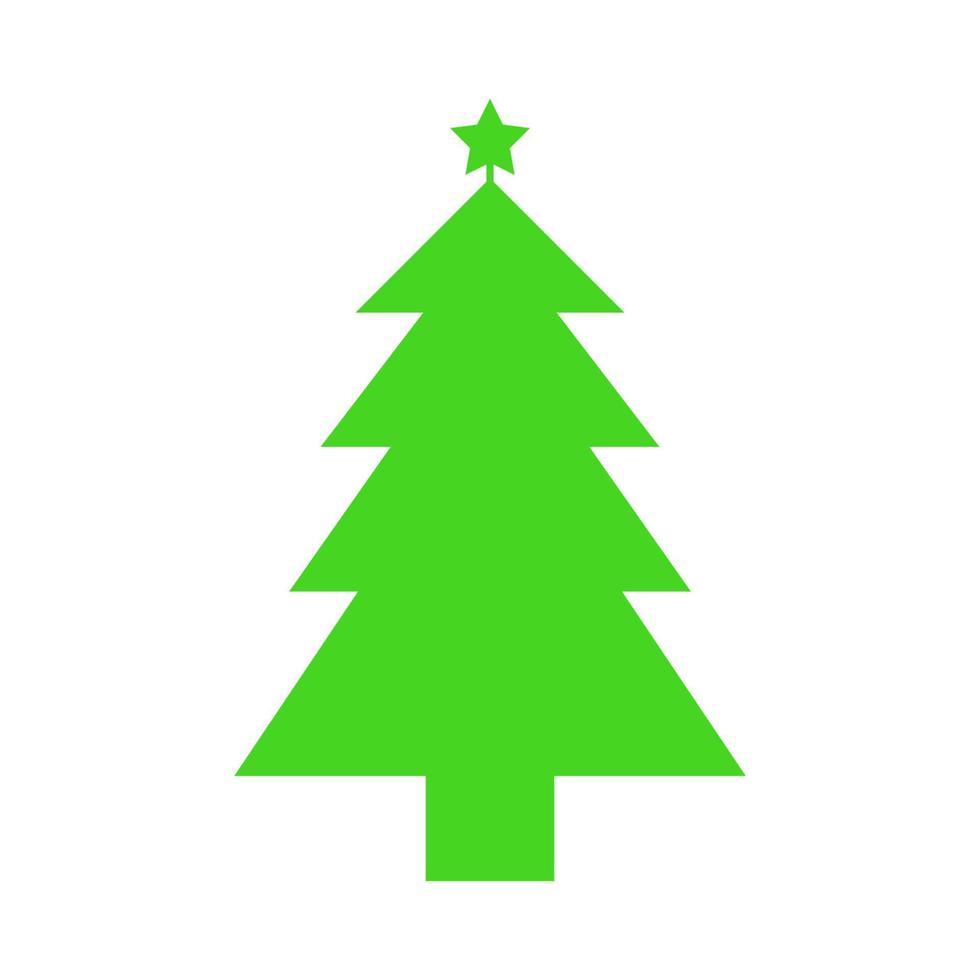 Christmas tree illustrated on white background vector