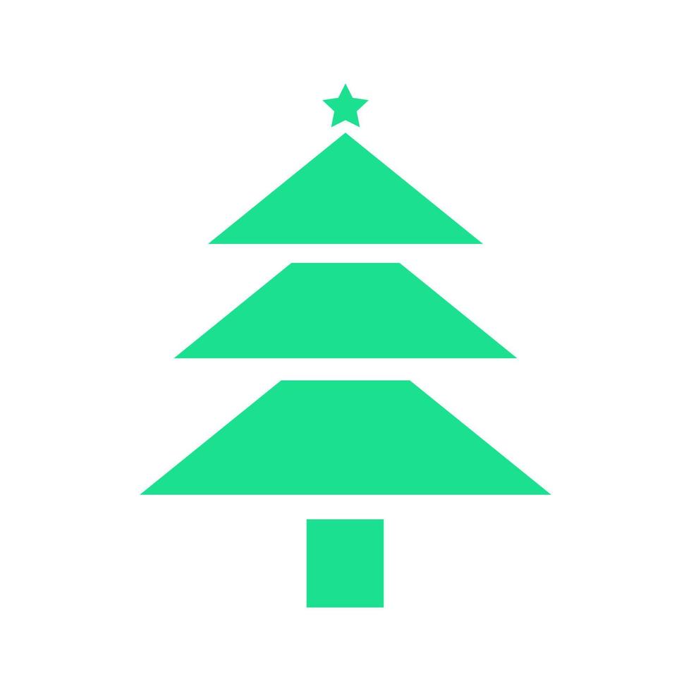 árbol de navidad ilustrado sobre fondo blanco vector