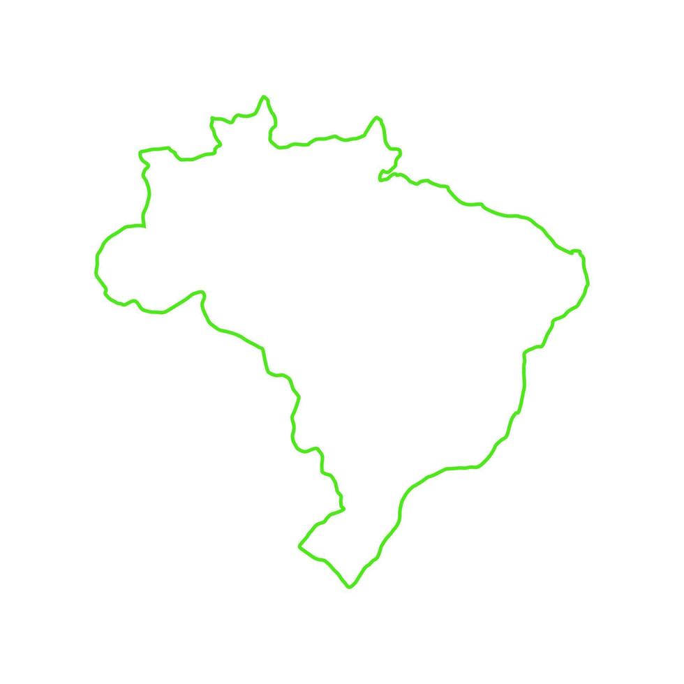 Brazil map illustrated on white background vector