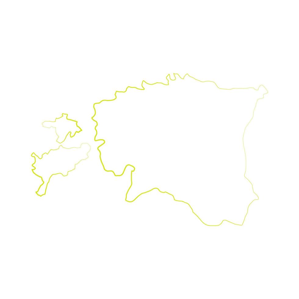 estonia mapa ilustrado sobre un fondo blanco vector