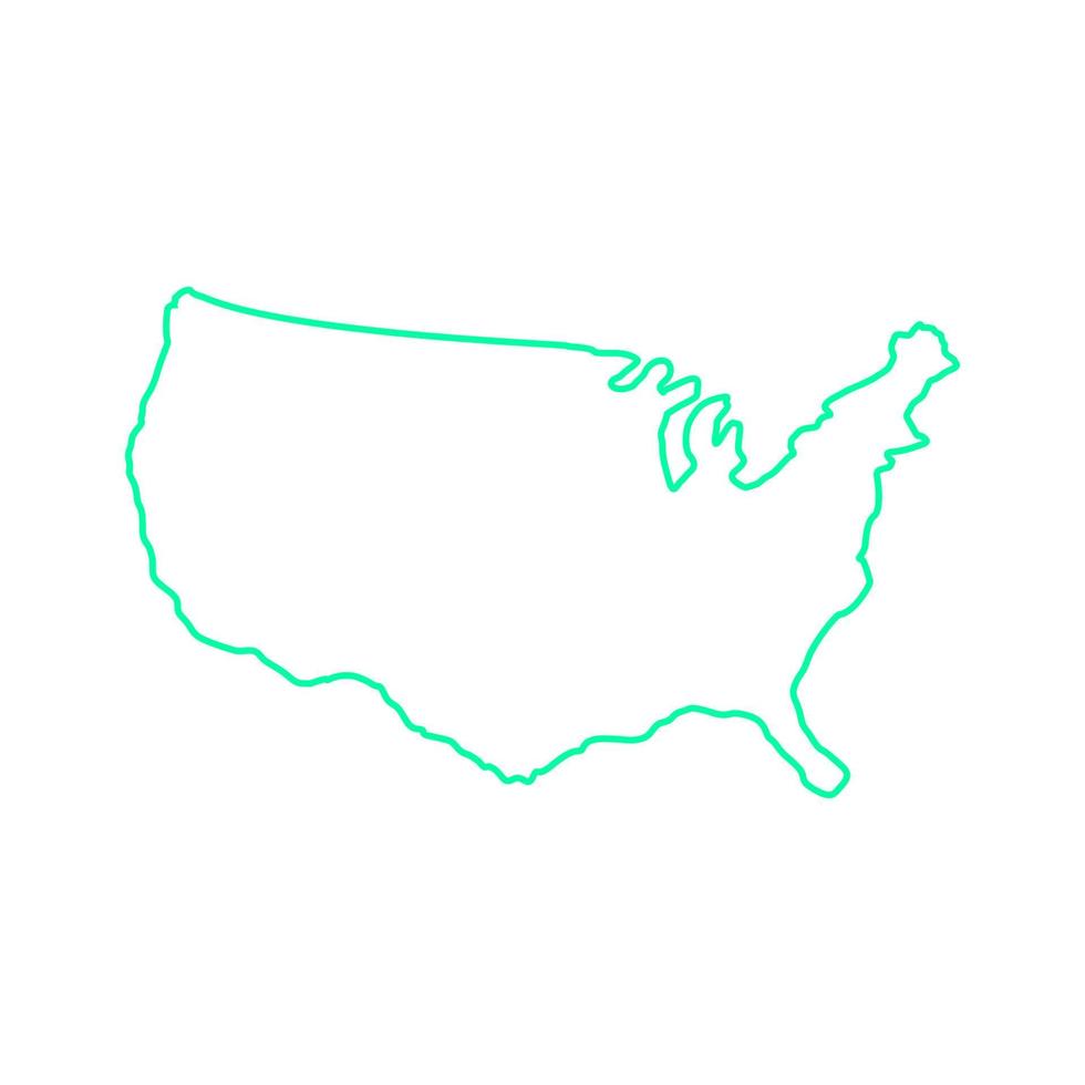 United states map illustrated on white background vector