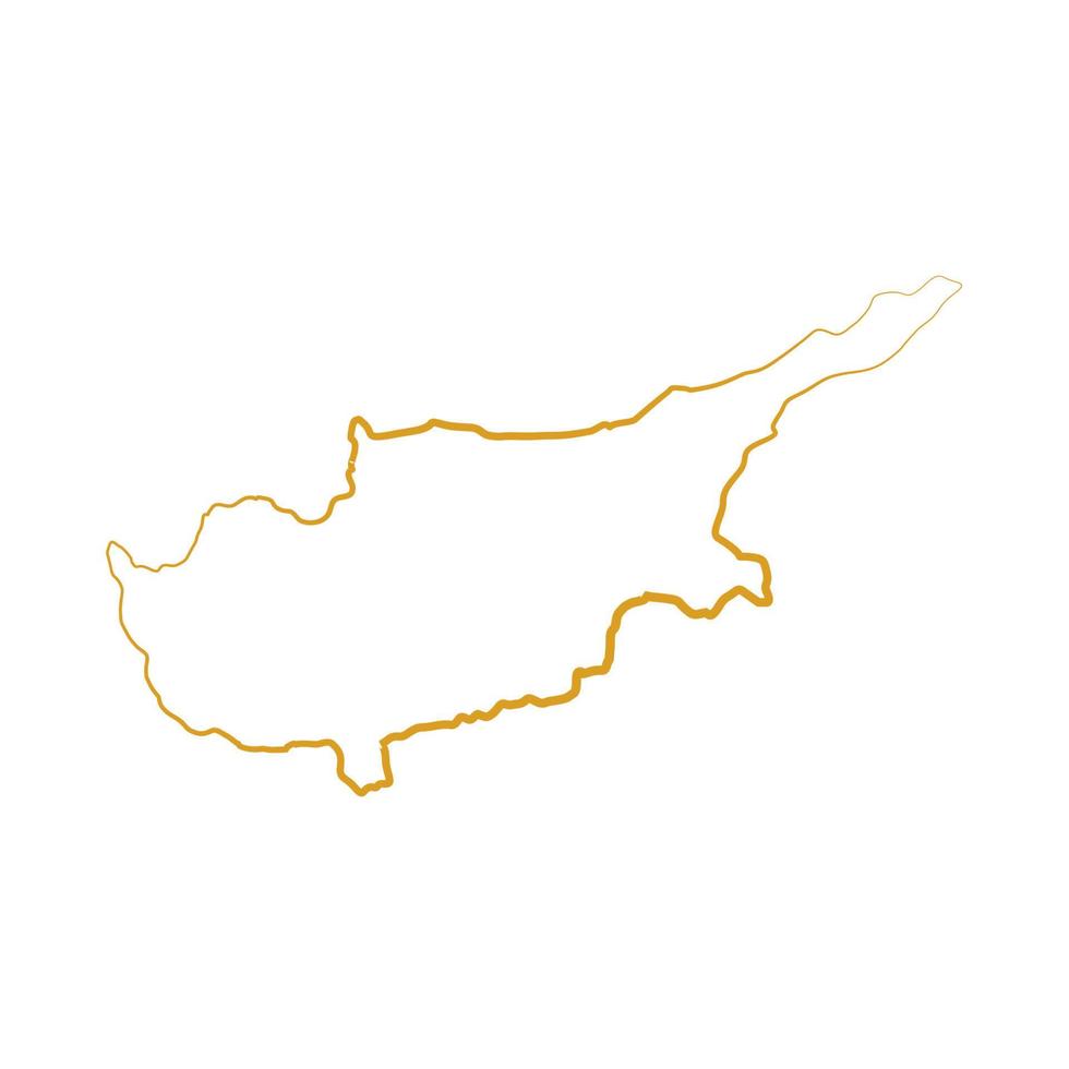 Cyprus map illustrated on a white background vector